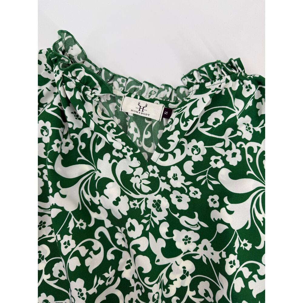 Homebody Floral Green Bodysuit Small - Picture 3 of 4